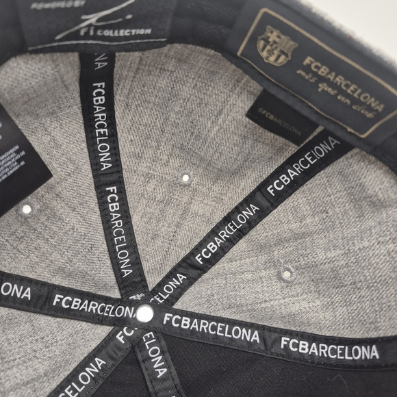 FCBarcelona Gray Cap with Maroon Embroidery - Picture 7 of 9